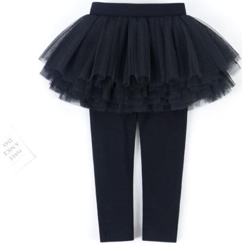 Girls' leggings spring and autumn childrens baby mesh trousers slim thin tutu skirt pants P4430