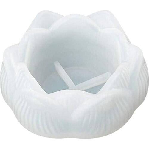 Lotus Flower Pot Silicone Mold, Clear Resin Mold Plant Vase Jewelry Storage Plate Clay Mould, Candle Holder Wax Casting Mold