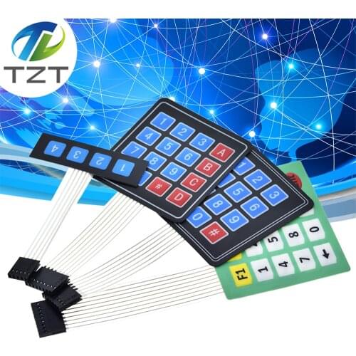 TZT 1 x 4 4*4 Matrix Array Matrix keyboard 4 12 16 20 Key 1x4 3x4 4x4 4*5 Membrane Switch Keypad for arduino smart car