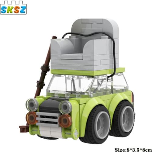 MOC Mr-Bean Car Model Diy Building Blocks Famous Funny Movie Car Collection Toys 89PCS Bricks kid Educational Toys Children Gift