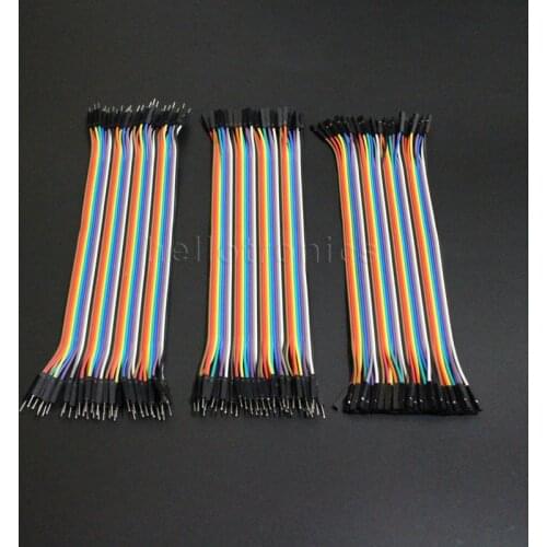 Wholesale 150 pcs/lot Premium 40Pins 200mm MM MF FF With White Ziplock Packing Breadboard Jumper Wires