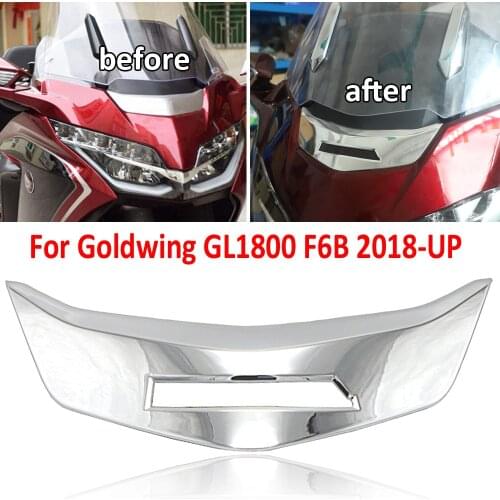 For Honda Gold Wing 1800 F6B GL1800 2018-UP GL 1800 Motorcycle Front Fairing Accent Chrome Cover Garnish 2019 2020