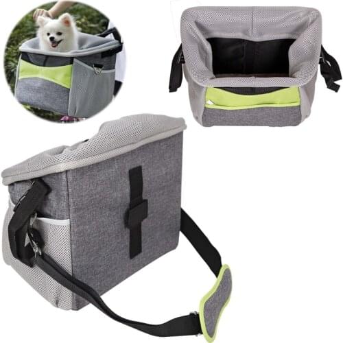 Pet Dog Carrier Bicycle Front Handlebar Waterproof Folding Basket Bag Booster Portable Travel Cycling Seat Basket