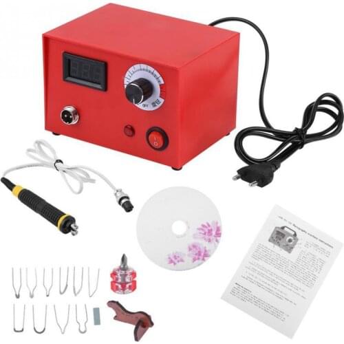 110V-220V AC Pyrography Tool Free Shipping Branding 50W Brush Heat Pressure Machine Pyrography Pen Machine Kit Wood Burning Tool