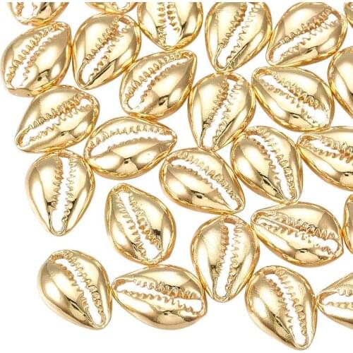 20pcs Cowrie Shell Shape Charms Real Metal Plated Pendant for DIY Jewelry Making 19x13x3mm