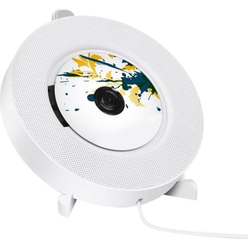 RISE-Portable CD Player with Bluetooth, Wall Mountable CD Player with Remote Control for Home Built-In HiFi Speakers with Headph