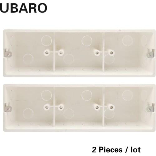 258*80*50mm Socket Concealed Bottom Case PC Plastic Material White Surface Outlet Junction Wall Light Led Touch Switch Box