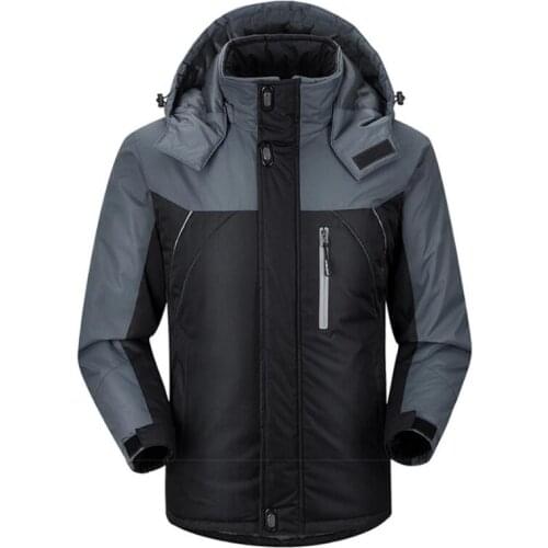 Mens Waterproof Outwear Jackets Men Windbreaker Windproof Army Parka Raincoat Military Coats Outdoor Winter Thick Fleece Jacket