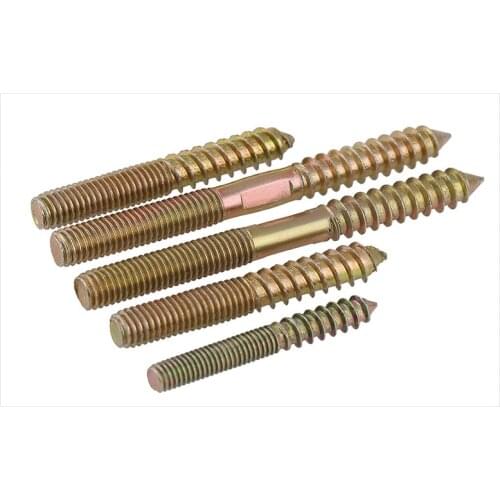 Headless screw double head screw wood tooth screw M6*40 M6*50 M6*60 M8*55 M8*60 tapping screws Carbon steel furniture connector
