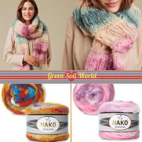 Premium Knitted Yarn - 9 Color Options - 105 Meters(150gr) - Knitting Yarn Ball - Nako Cha Cha - Acrylic - Cardigans - Sweaters - Shawls - Blouses - Scarf - Beanie - Home Textiles - Autumn - Winter - Accessories - DIY
