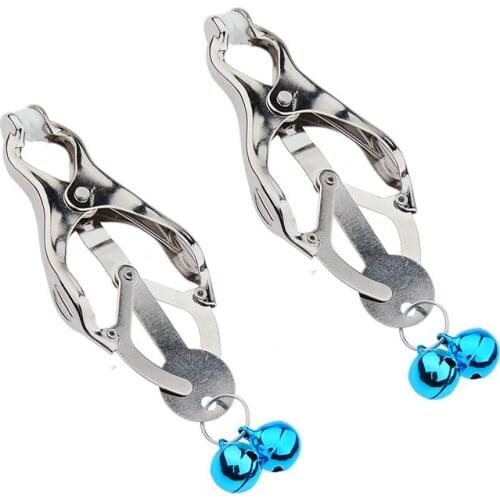 Nipple Clamps Sex Toys Metal Butterfly Clip Bead Chain Butterfly Trilobite Clover Clip Double Bell