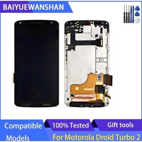 For Motorola Moto Droid Turbo 2 XT1580 XT1581 XT1585 LCD Display Touch Screen Digitizer Monitor Assembly