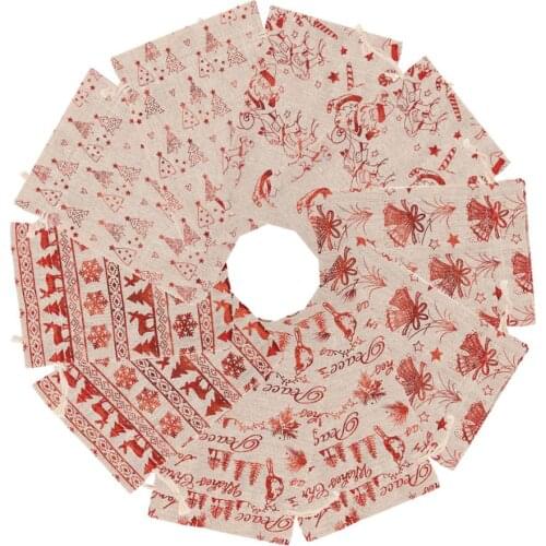 10pcs/set Cotton Linen Packing Pouches Drawstring Rectangle Bags for Candy Wrapper Gift Christmas Party Supplies