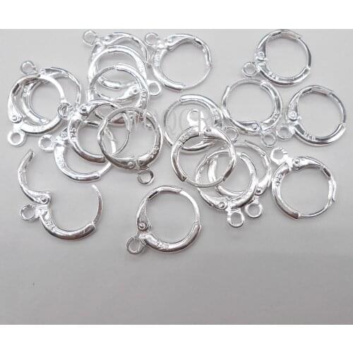 100PCS Hot Sale 925 Sterling Silver Lettering Earring Hook Earwires Woman Jewelry Lever Back DIY Making Accessories Findings