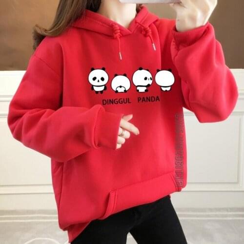 2020 Fashion Oversized Sweatshirt Hoodie Women Winter Cute Panda Sweatshirt Casual Hooded Pullovers Femme