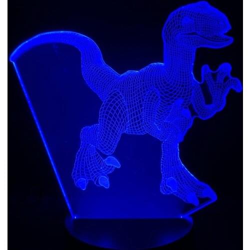 3d Lamp Tyrannosaurus Rex Dinosaur Bedroom for Movie Fans Decoration Jurassic Park Visualization Atmosphere Led Night Light