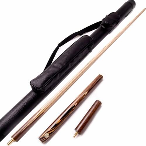 Free shipping handmade inlay Snooker Cue Sticks in 9.5mm tip+ 3/4 snooker cue case set High quality