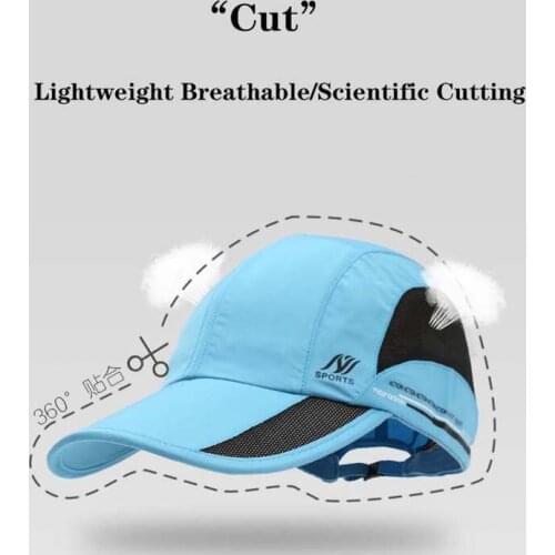 Quick-Drying Mens Running Thin Breathable Mesh Baseball Cap Summer Outdoor Ladies Sports Sunscreen Sunshade Golf Hat sg13
