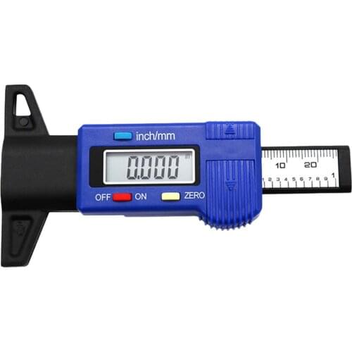 Digital Car Tire Tread Depth Tester 0-25mm Tyre Tread Depth Gauge Meter Measurer Tool Caliper LCD Display Tire Measurement