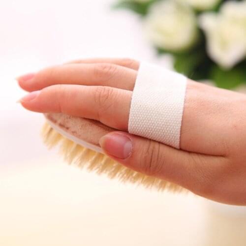 Wooden bath shower brush skin body massager rubbing skin care shower exfoliating oval soft natural bristle brush body brush