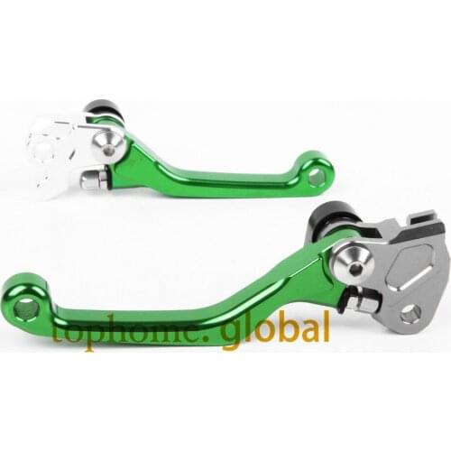 For Kawasaki KX250 2000 2001 2002 2003 2004 One Pair CNC Pivot Dirttbike Brake Clutch Levers Green Color