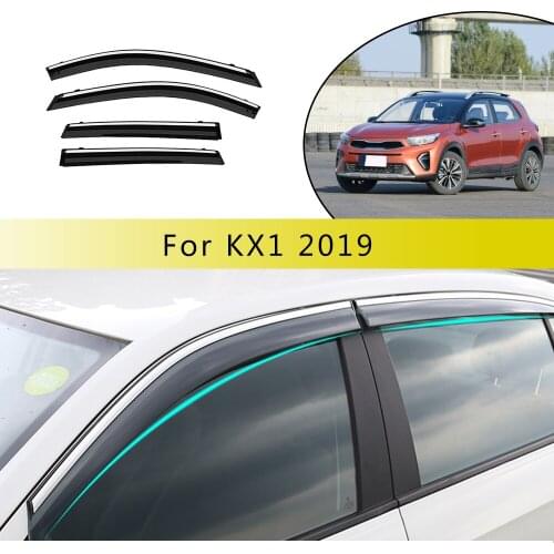 Window Visor For Kia KX1 Smoke Car Window Visors Car Sun Rain Guard Wind Deflectors Accessories 4Pcs