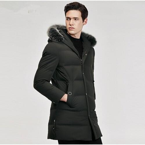 90% Duck Down Jakcet Real Fox Fur Collar Long Coat Winter Jacket Men Clothes 2020 Thick Parkas Mens Clothing MY799
