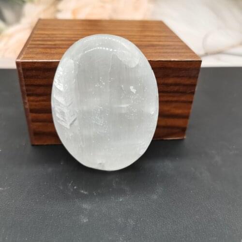 Natural Selenite Lamp Carved Pyramid Tower Healing Crystal Wand Heart Palm Stone Wicca Decor Point White Plate Gift