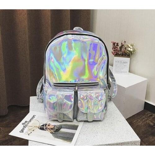 Joyloading Super Shine Laser Boys Girls Fahionable Backpack Reflective PVC Design