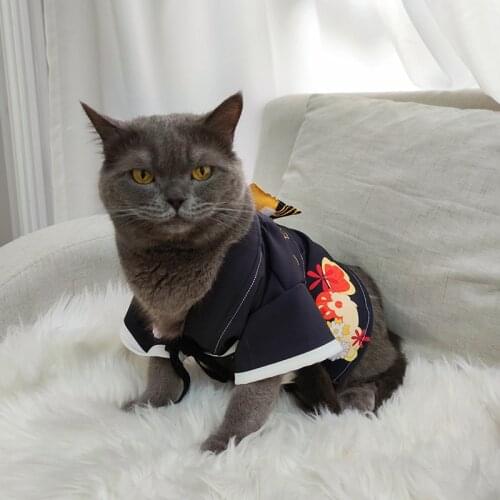 Anime Demon Slayer Kimetsu No Yaiba Fashion Pet Cosplay Costume Cape for Cats Kibutsuji Muzan Disfraz Para Gato Puppy Funny Cute