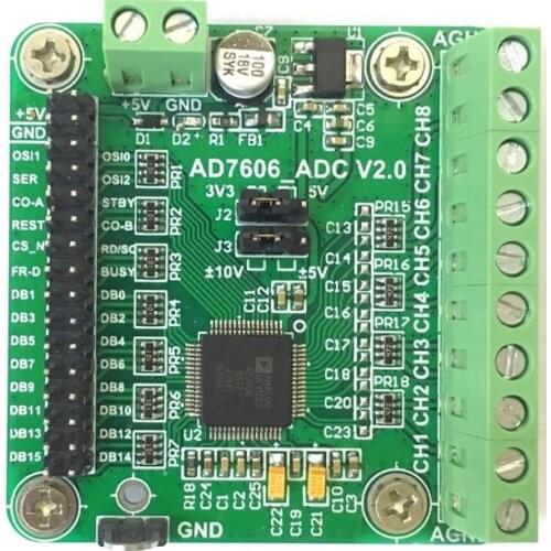 AD7606 Module Data Acquisition Module, 16 Bit ADC, 8 Way Synchronous Sampling Frequency, 200kSPS