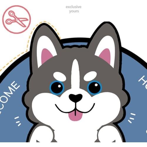 Cartoon Entrance Door Mat Absorbent Foot Pad For Bathroom Entrance Anti-slip Bath Rugs 3D Printing Doormat Cute Cuttable Carpet