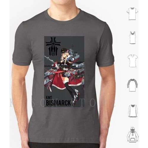 Bismarck-Azur Lane T Shirt Cotton Men Diy Print Azur Lane Anime Azur Lane Atago Manga Akagi Enterprise Waifu Azur Lane