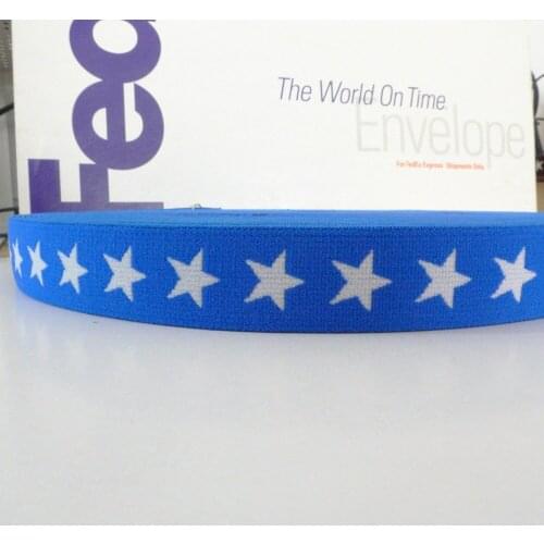 27 Yards 3/4'' 20mm ROYAL BLUE COLOR Star Print Jacquard Underwear Elastic Bands