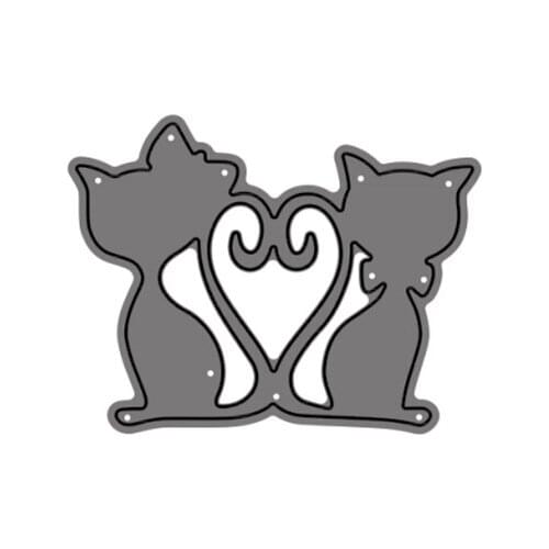 Cutting Dies Passionately In Love Cats For DIY Scrapbooking Embossing Album Paper Cards Dies 2021 New