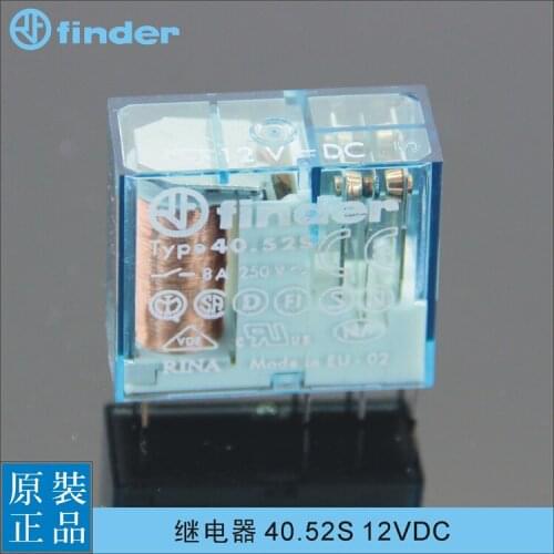 40.52S, 5V, 12VDC Italian finder 8-pin 12V relay 40.52.7.012.0000