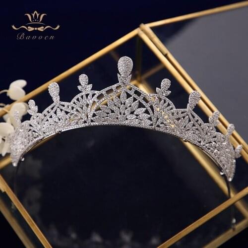 Luxurious Plated Zircon Brides Tiaras Crowns Crystal Brides Headbands Headpieces Evening Hair Jewelry