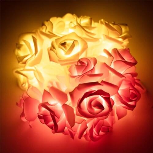 10/20/40 LED Rose Flower Christmas Light USB/Battery Powered Fairy String Lights Holiday Valentine Wedding Party Decoration Lamp