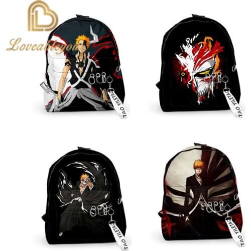 BLEACH 3d Print Backpacks Men Women School Bags Multi Pocket Travel Bags Teenage 3D Notebook Backpack Shoulder Bag
