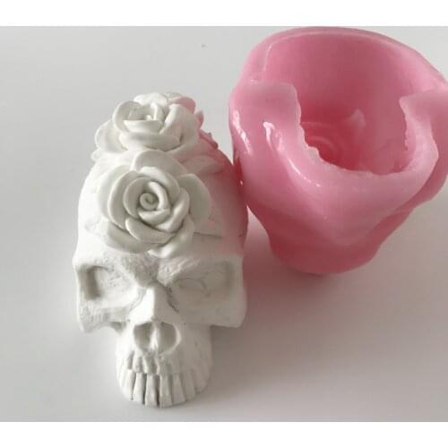 Silicone Baking Mold Chocolate Mooncake Candy Mould Craft 3D Skull Fondant Cake Decorating Tools