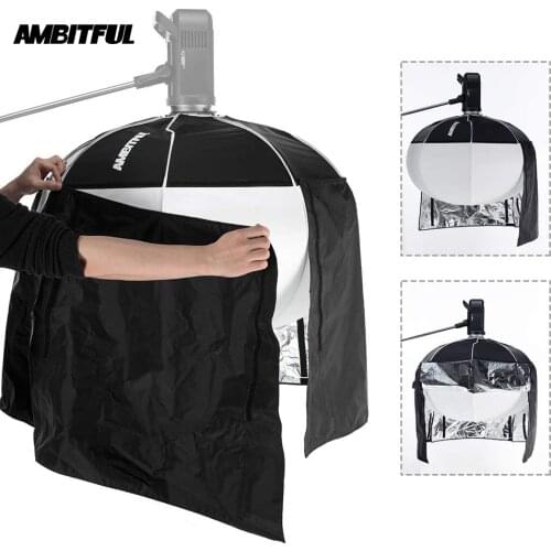 AMBITFUL 60cm Collapsible Sphere Softbox Paper Lantern Ball Shape Globe Diffuser for Bowens Elinchrom Prodoto Mount Studio Flash