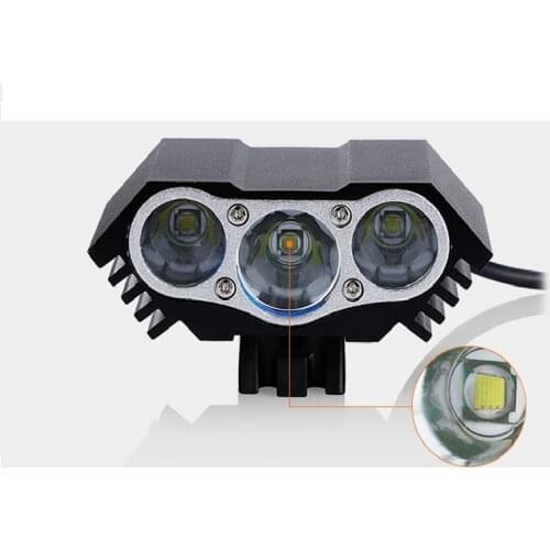 3XT6 LED Bicycle Light Waterproof 10000LM Front Bike Head Light Night Cycling Lamp 5V USB Headlamp Only Lamp No Battery