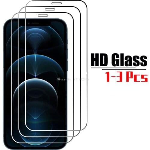 1-3Pcs HD Protective Glass For iPhone XS Max XR 11 Pro 12 Mini Screen Protector For iPhone X 8 7 6 6S Plus SE 2020 Tempered Film
