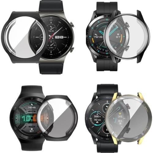 TPU Soft Edge Glass Screen Protector Case Shell Frame For Huawei GT 2e Honor Magic 2 46mm GT2 42mm Pro GT2e Magic2 Bumper Cover