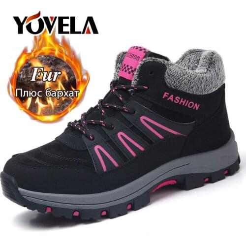 Women Boots Waterproof Winter Shoes Women Snow Boots Platform Warm Fur Boots Casual Ankle Boots Women Winter Shoes Sneakers 41