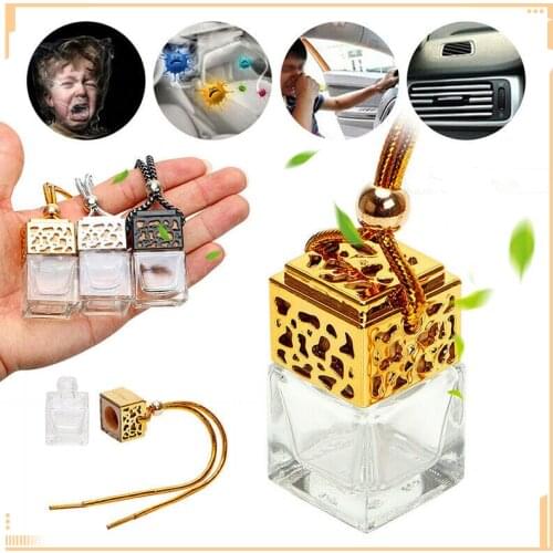 10pcs Mini Hanging Empty Car Perfume Bottle Diffuser Air Freshner Gadget Ornament Hanging Empty Bottle Interior Accessory