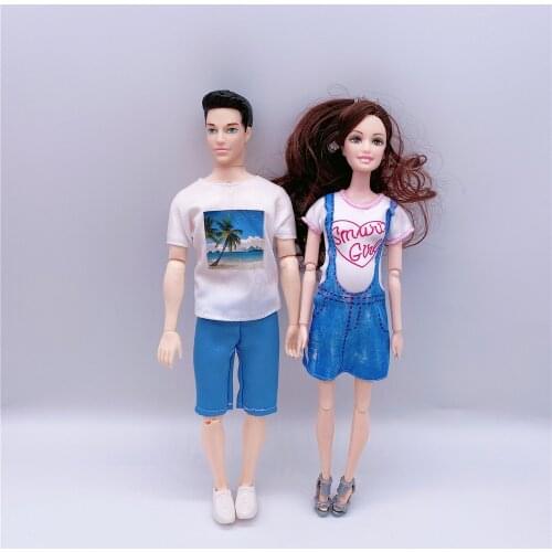 2020 11.5 "Pregnant Barbies Doll + Male Doll Couple Family Combination Children Play House Puzzle Vinyl Plastic Accessories Toys