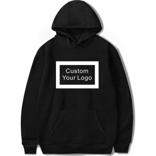 2020 Unisex DIY Logo Streetwear Drop Shipping Customized logo Hoodies Men Woman wholesale Sweatshirts Cotton Hoodies