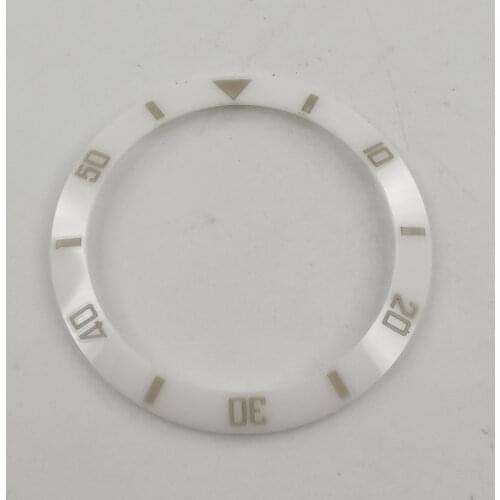 38mm white ceramics bezel gray marks fit for 40mm SUB GMT mens watch-Q20