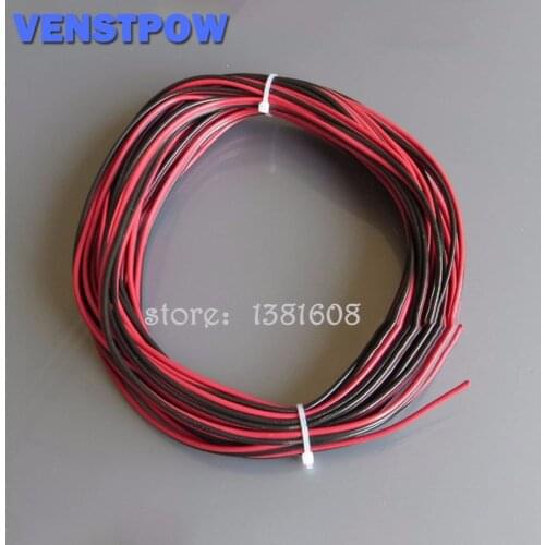 5M/Lot Red Black 2Pins 22AWG LED Extension Thinned Copper Wire Cable with wire cross-section 0.3 PVC Insulated Wire for Car